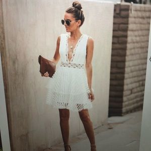 Romantically yours crochet lace white dress